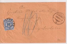 Z20) ) Kleine Brief mit Porto, Vollstempel, sehe Scan