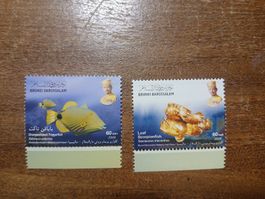 Brunei 2006 - 2 Timbres de Poissons Tropicaux Rares!