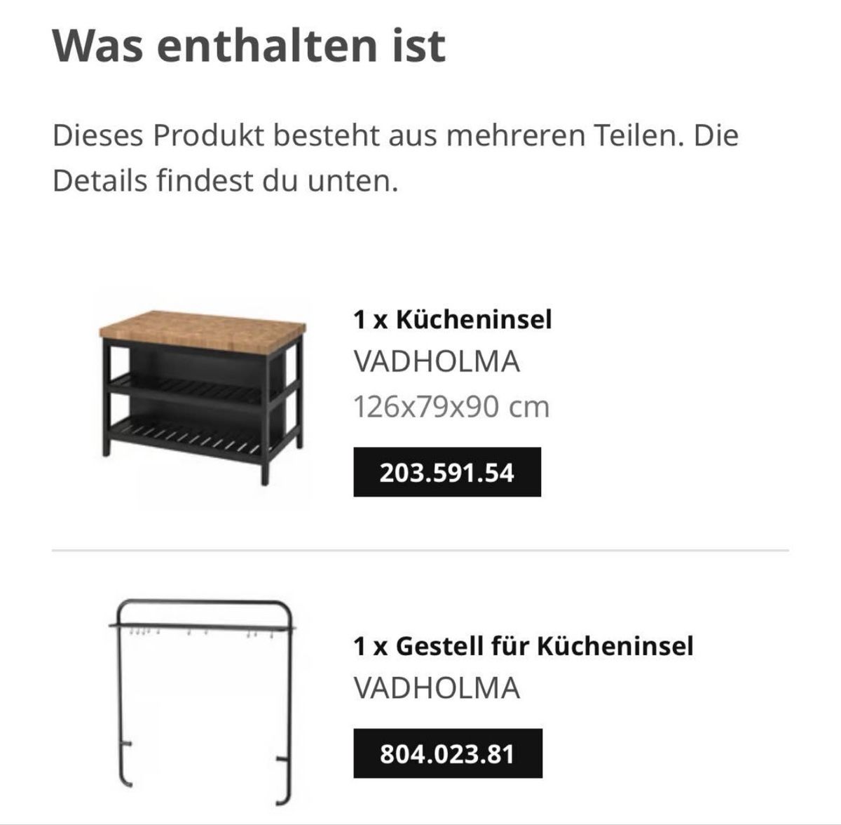 Ikea Tavoli: Ikea VADHOLMA Tisch / Esstisch / Kücheninsel – Usato da Zürich venduto da she_h5cl 3