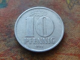 DEUTSCHLAND 10 Pfennig 1965  (Z)