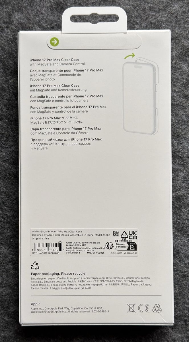 Apple Telefoni cellulari / Smartphones: Apple Clear Case iPhone 17 Pro Max NEU/OVP – Nuovo e nell'imballaggio originale da Bremgarten AG venduto da vom_ss66 3