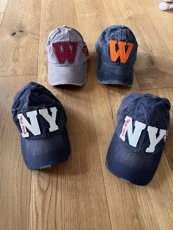 4 Caps/Kappen NY + W, ideal für den Sommer, Top Zustand