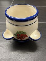 Blumentopf mit Erdbeeren Motiv, Keramiktopf, von Bakkei