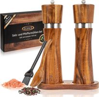 Salz Pfeffermühle Holz 2er Akazienholz Gewürzmühle
