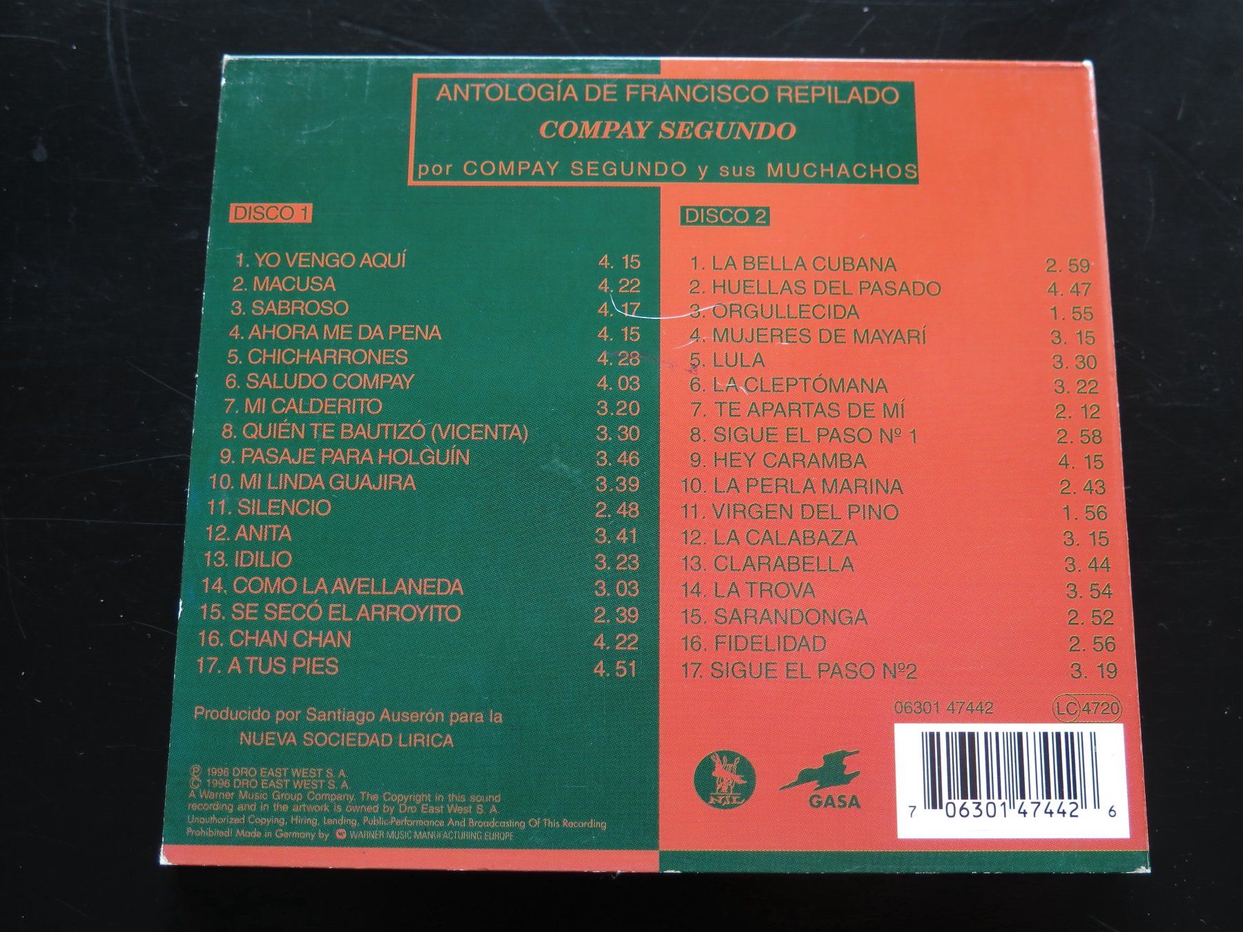 CDs: (p) 2 CD COMPAY SEGUNDO: Antologia, 1996 – Gebraucht aus Bern von Balzamico 1