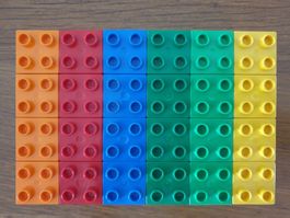 Lego Duplo (G69) 24 Bausteine 2x2 Noppen