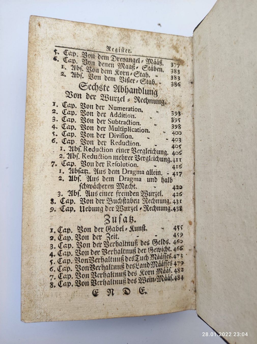 Livres: MATHEMATIK - ARITHMETICA - ZUG 1778 – D'occasion à Goldach par Gaip 6
