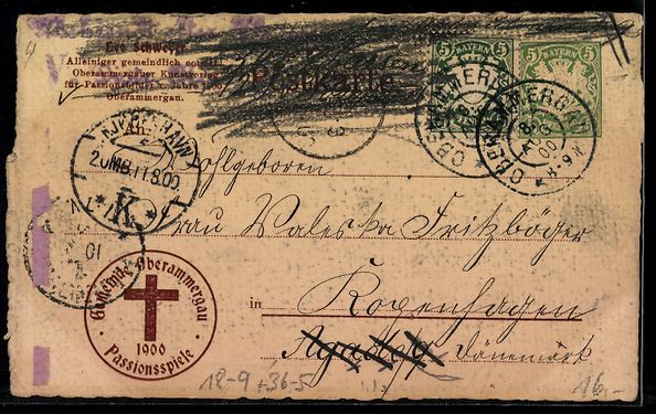 Cancelleria postale: Oberammergau, Passionsspiele 1900, Chris – Usato da Berlin venduto da bartko-reher 1