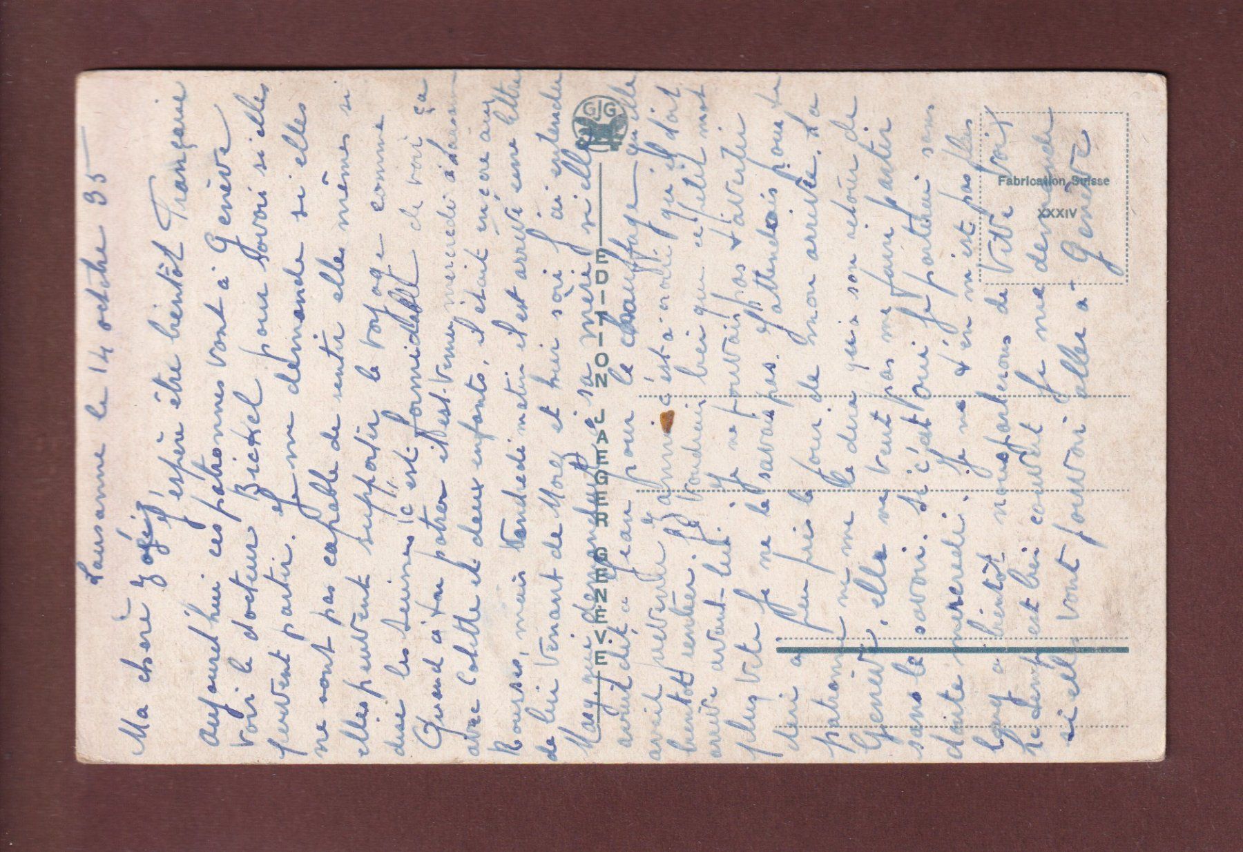 Cartes postales: LAUSANNE - Panorama - 1935 – D'occasion à Pully par nicecards 1