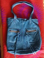 Sac à main en cuir turquoise