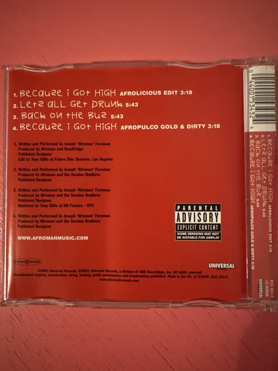 CD: Afroman - Because I Got High – Usato da Lützelflüh-Goldbach venduto da Deiv4 1