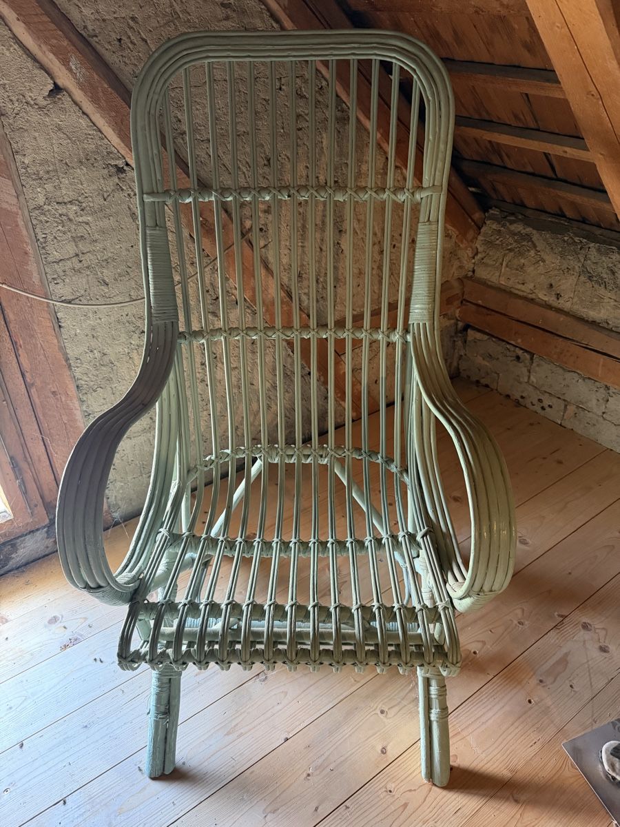 Sessel: Vintage Korbstuhl – Gebraucht aus Gossau SG von LOLA-59 3