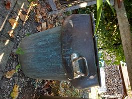 Grosser Kupferkessel mit Griffen gebraucht antik