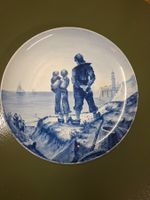 Wandteller blau-weiss, maritimes Motiv, Top Zustand!