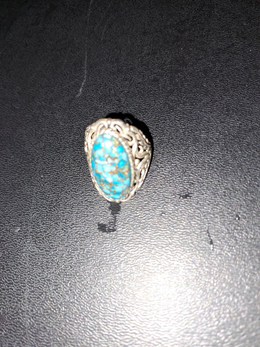 Anelli: Silber Ring mit Türkis, 925 Silber, Grösse 58 – Usato da Belp venduto da bea_2752 1