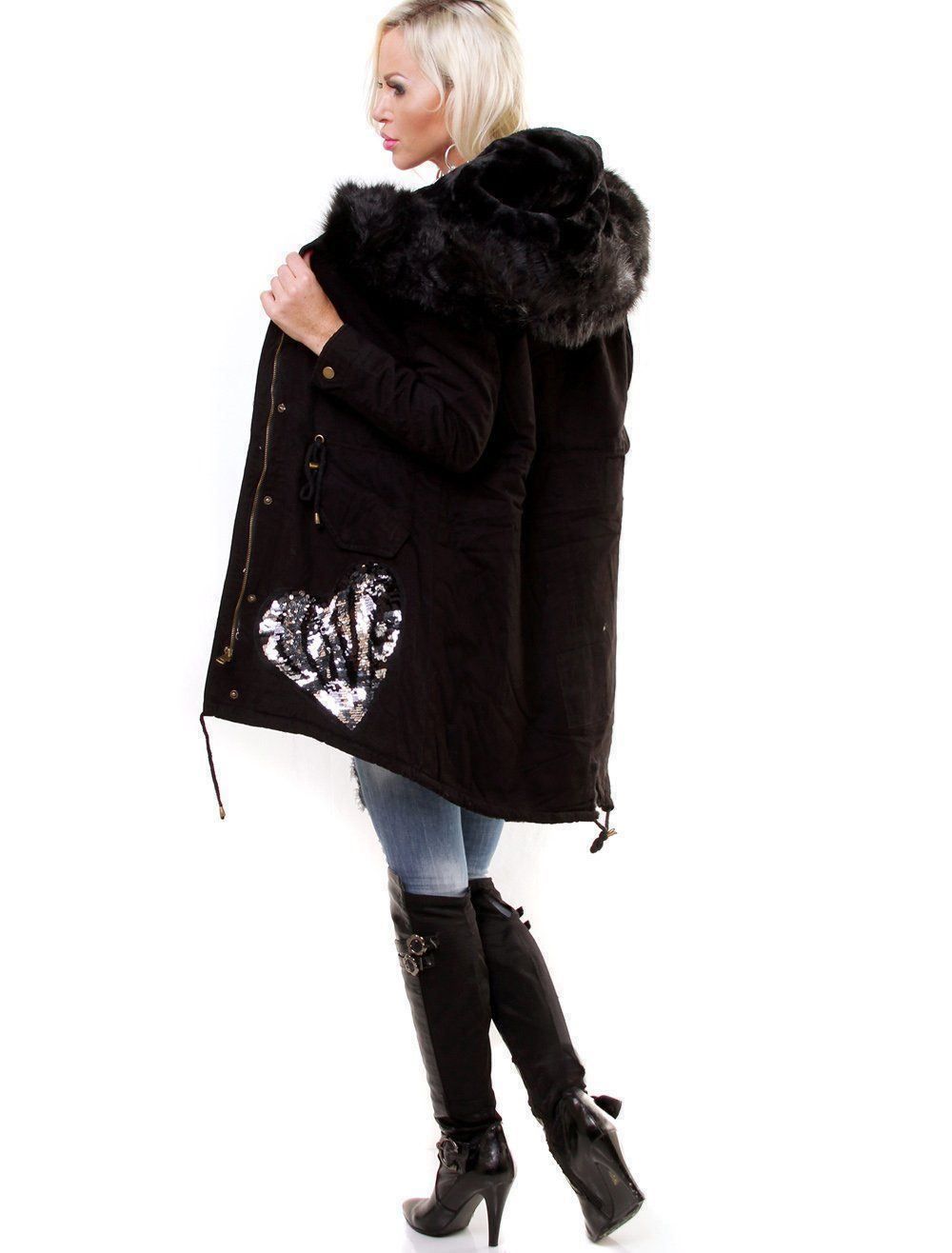 Cappotti: Parka schwarz Regular Denim Grösse 40 – Usato da Eschenbach SG venduto da Peachick 4
