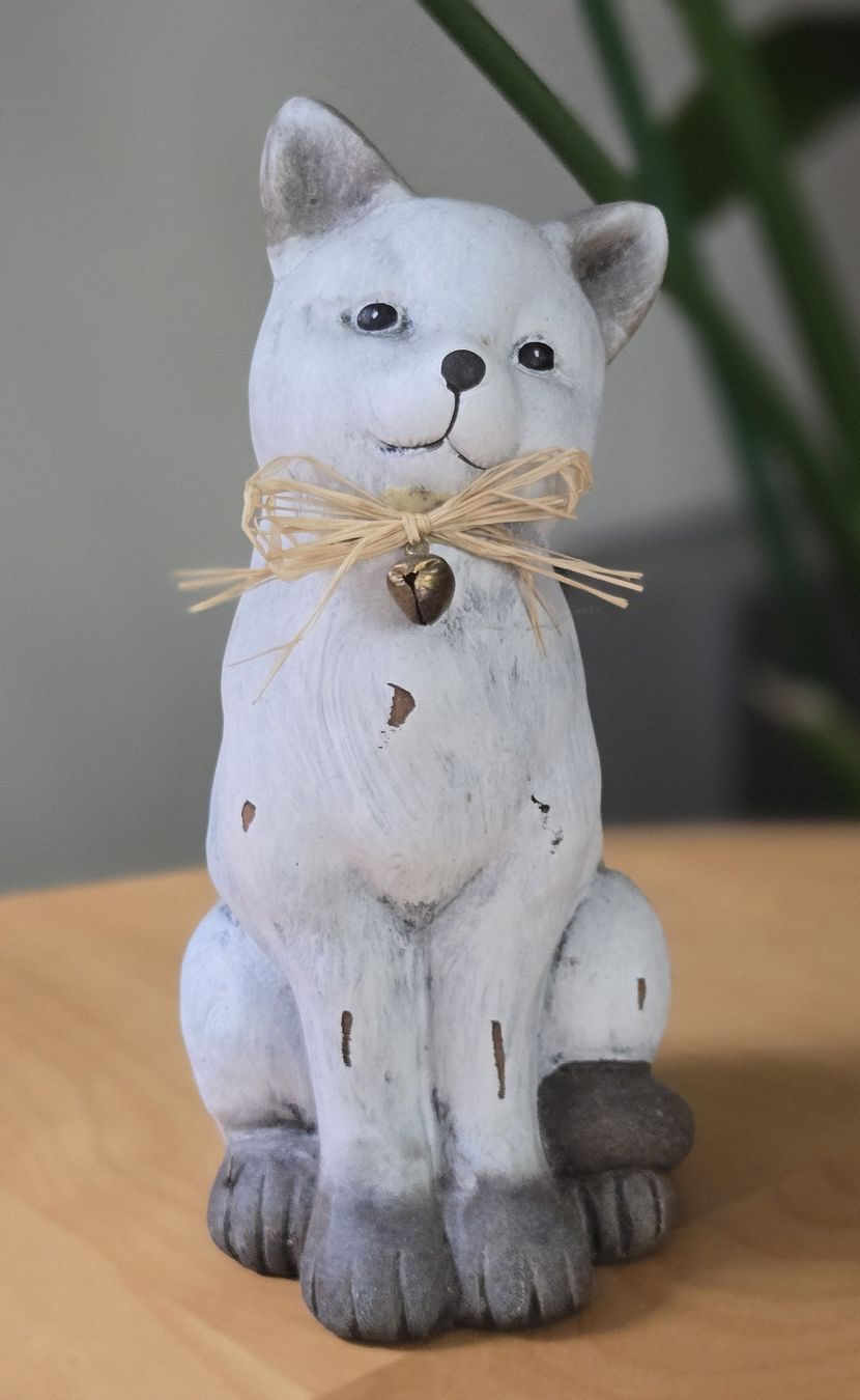 Statuette: Deko Katze Shabby Chic mit Glöckchen – Usato da Rheinsulz venduto da Gilea