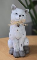 Deko Katze Shabby Chic mit Glöckchen
