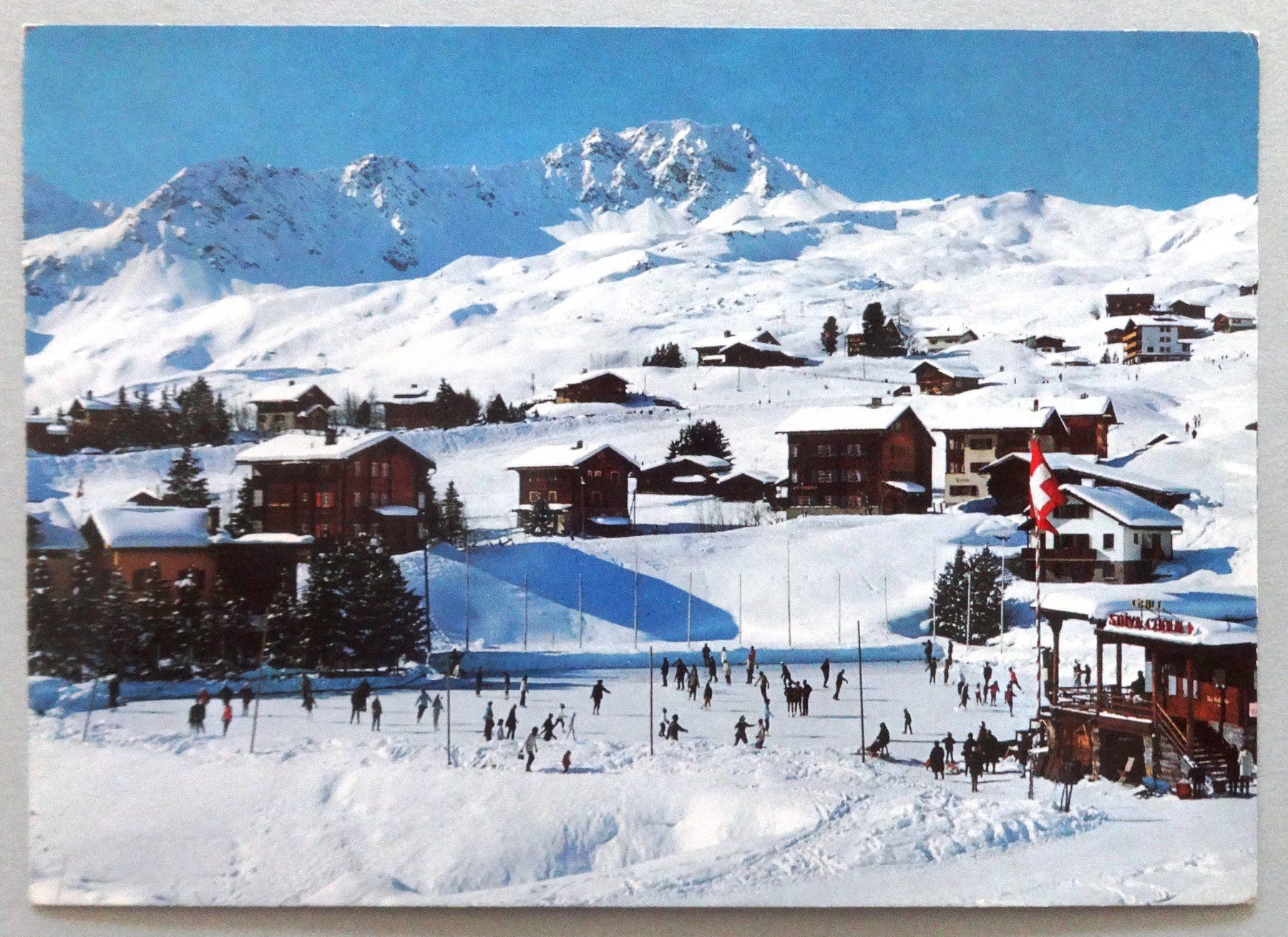 Ansichtskarten: Inner-Arosa mit Eisbahn – Gebraucht aus Fétigny von Billy2miny
