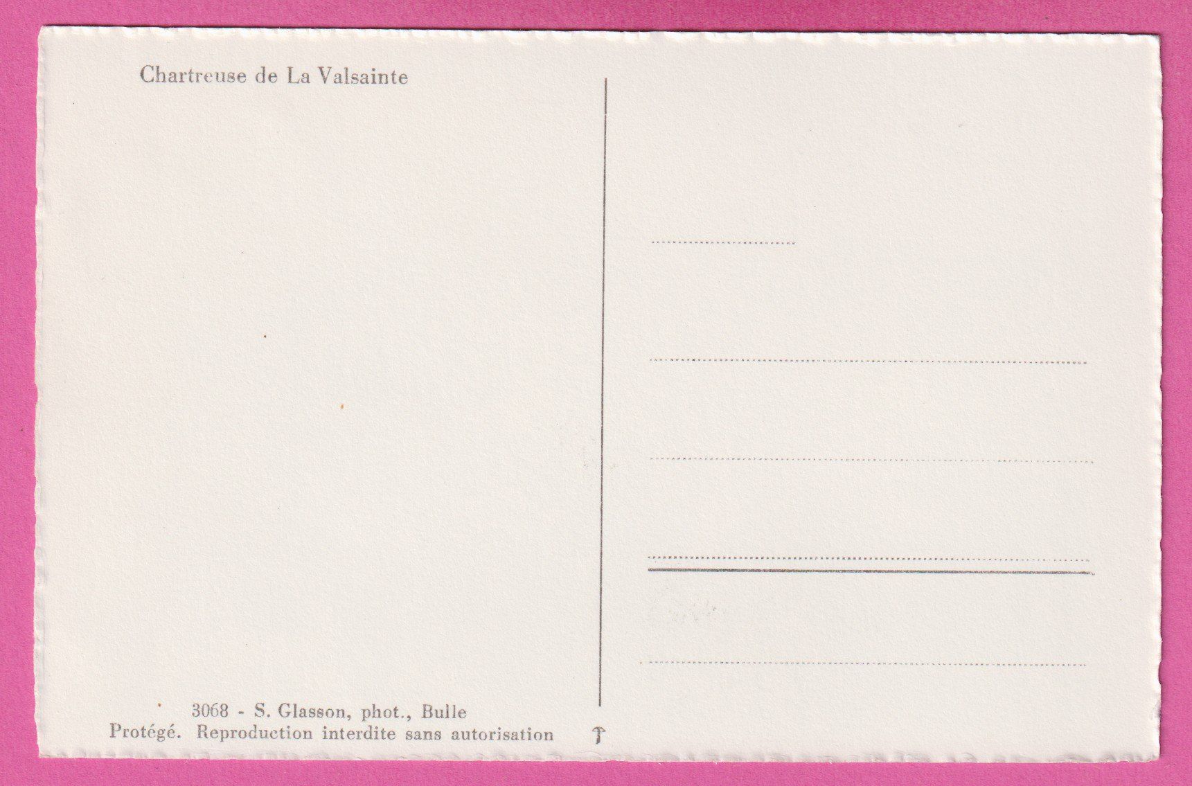 Cartes postales: Charteuse de La Valsainte – D'occasion à Einsiedeln par dillie 1