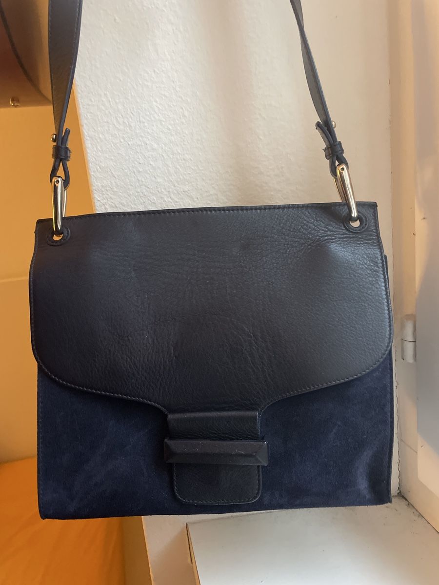 Massimo Dutti Borse da donna: Massimo Dutti Ledertasche, neuwertig, dunkelblau – Nuovo (secondo la descrizione) da Zürich venduto da Carlajimena 5