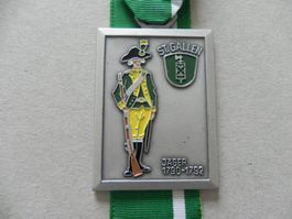 Medaille Schweiz Militär Uniform Kanton St.Gallen Jäger 1790