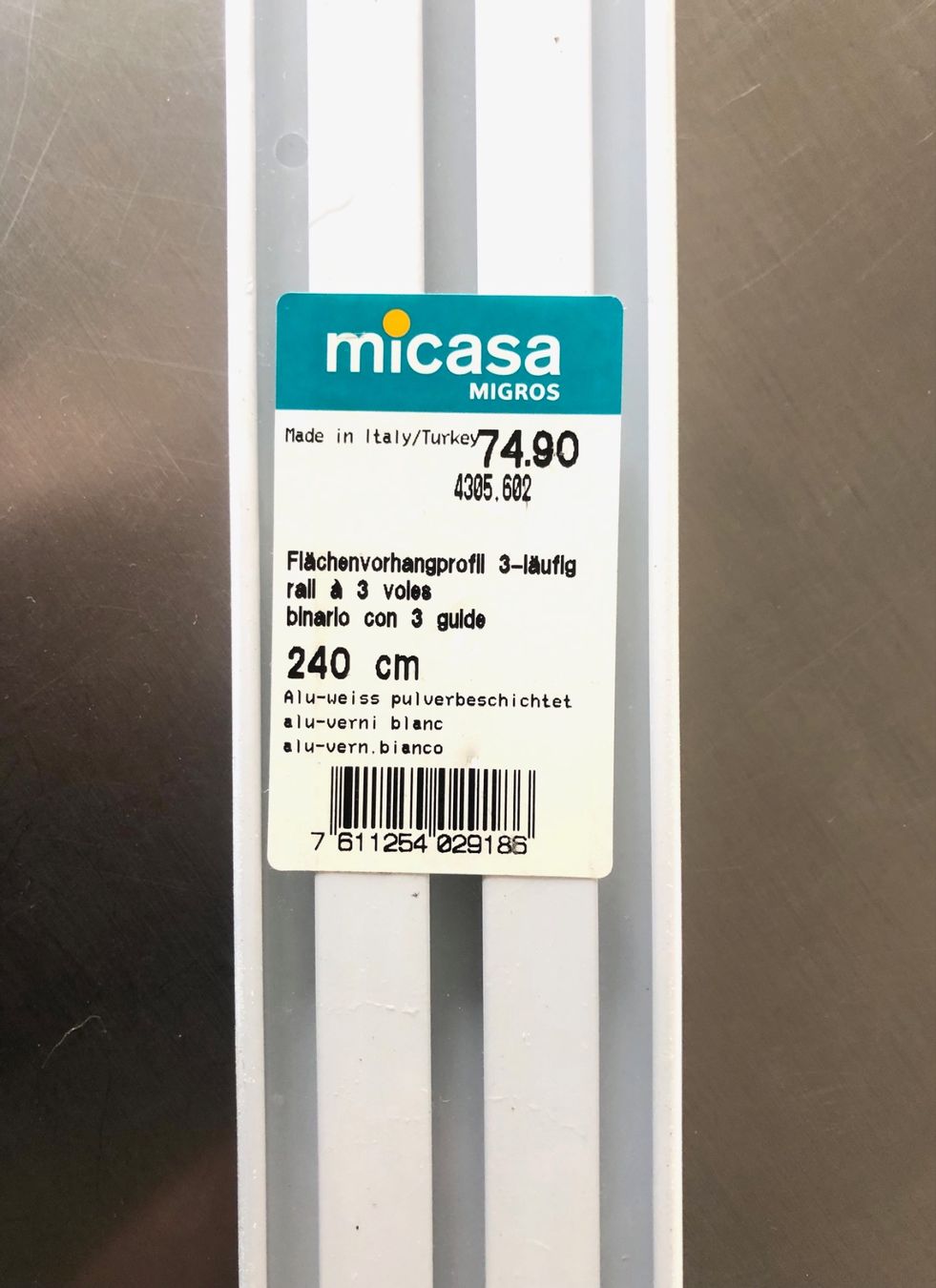 Migros Tende: Flächenvorhang mit Schiene – Nuovo e nell'imballaggio originale da Ebmatingen venduto da Puma_1 7