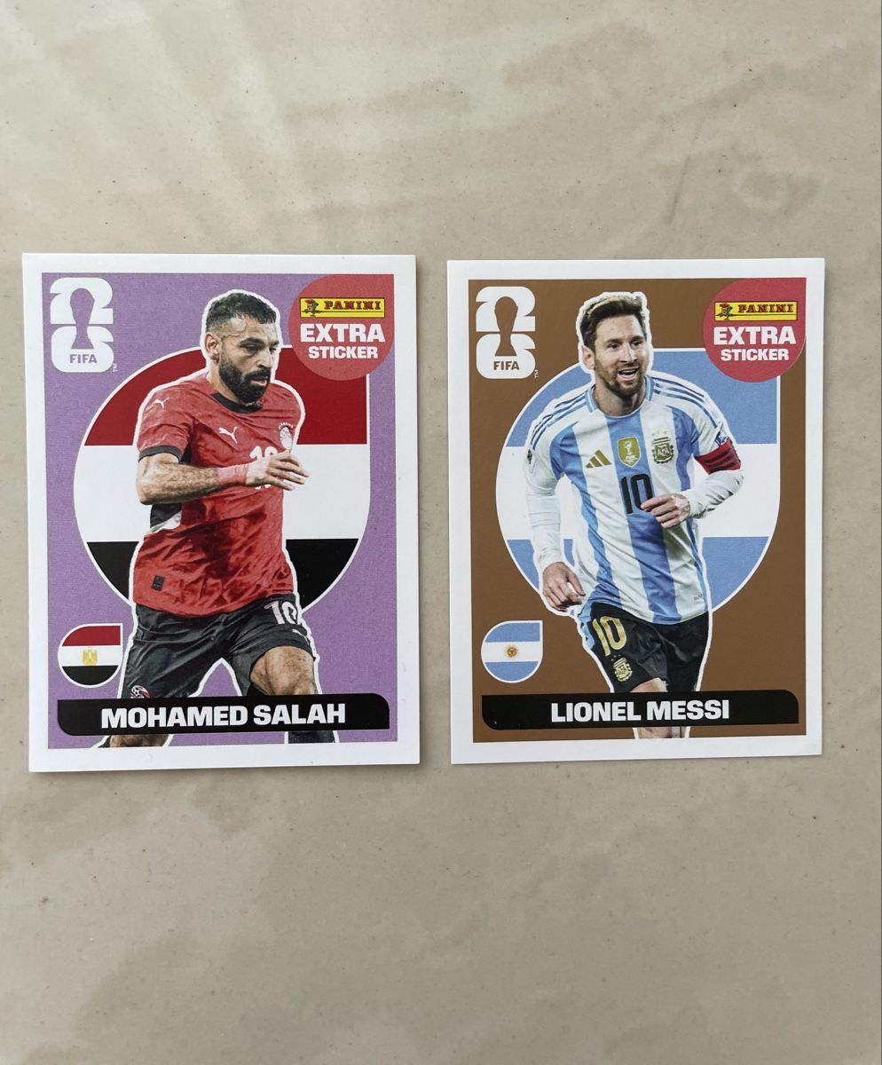 Panini Carte collezionabili: Messi und Salah Extrasricker – Nuovo (secondo la descrizione) da Reinach BL venduto da ali_qls5