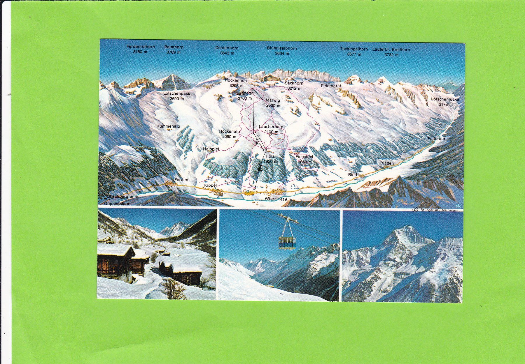 Cartoline postali: Das Lötschental im Winter – Usato da St. Peterzell venduto da neckertal