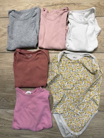 6 Langarm-Body für Mädchen, Größe 98/104 🎀