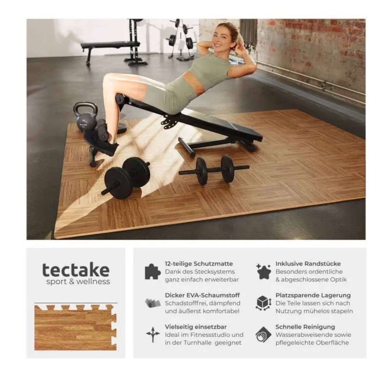 Tappetini fitness: Bodenschutzmatte 146 Teile – Usato da Bertschikon venduto da iri_2dxx 3