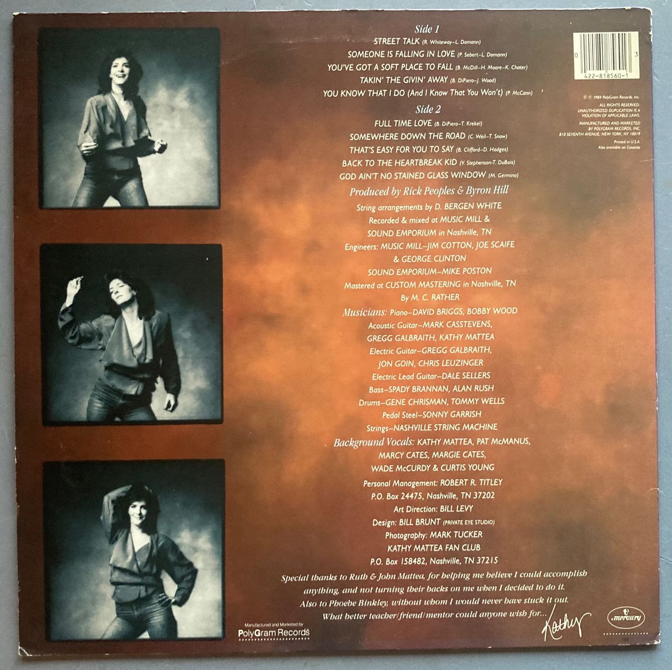 Vinyles: KATHY MATTEA - KATY MATTEA – D'occasion à Poliez-Pittet par Newtown-Records 1