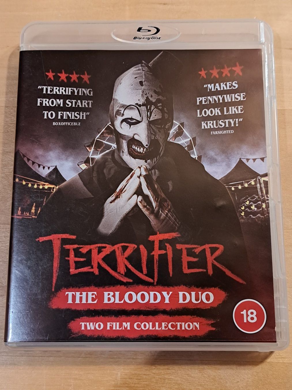 Tutti i DVDs: Blu-Ray Terrifier und Terrifier 2, The Bloody Double – Nuovo (secondo la descrizione) da Unterseen venduto da Kanica