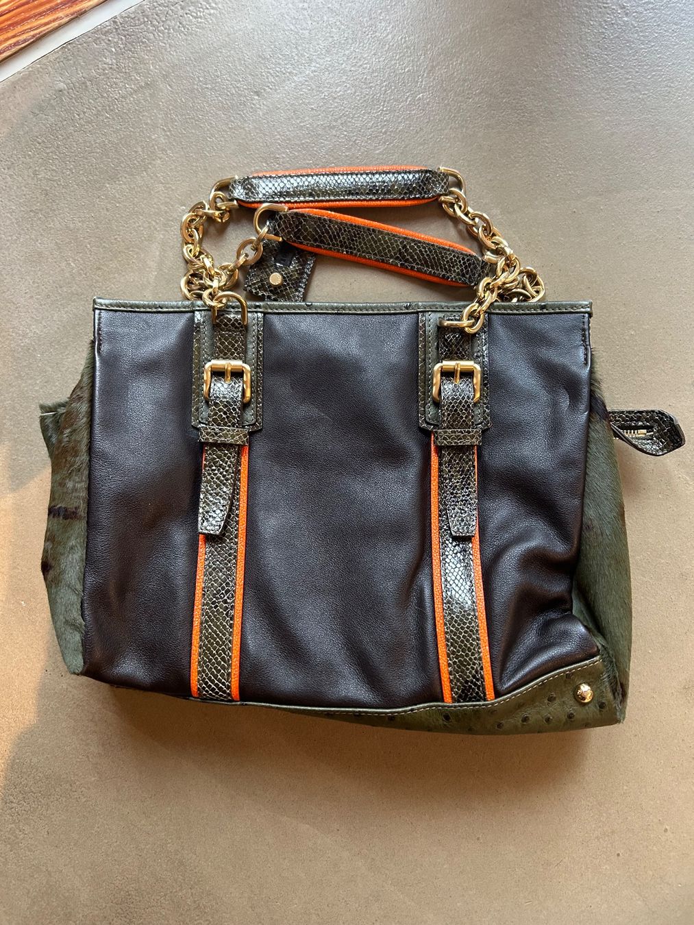 Longchamp Borse da donna: LONGCHAMP limité Handtasche Leder Fell Optik – Usato da Dörflingen venduto da rascacielos 1