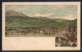 sign. Arpad Basch: Luzern, Blick auf die