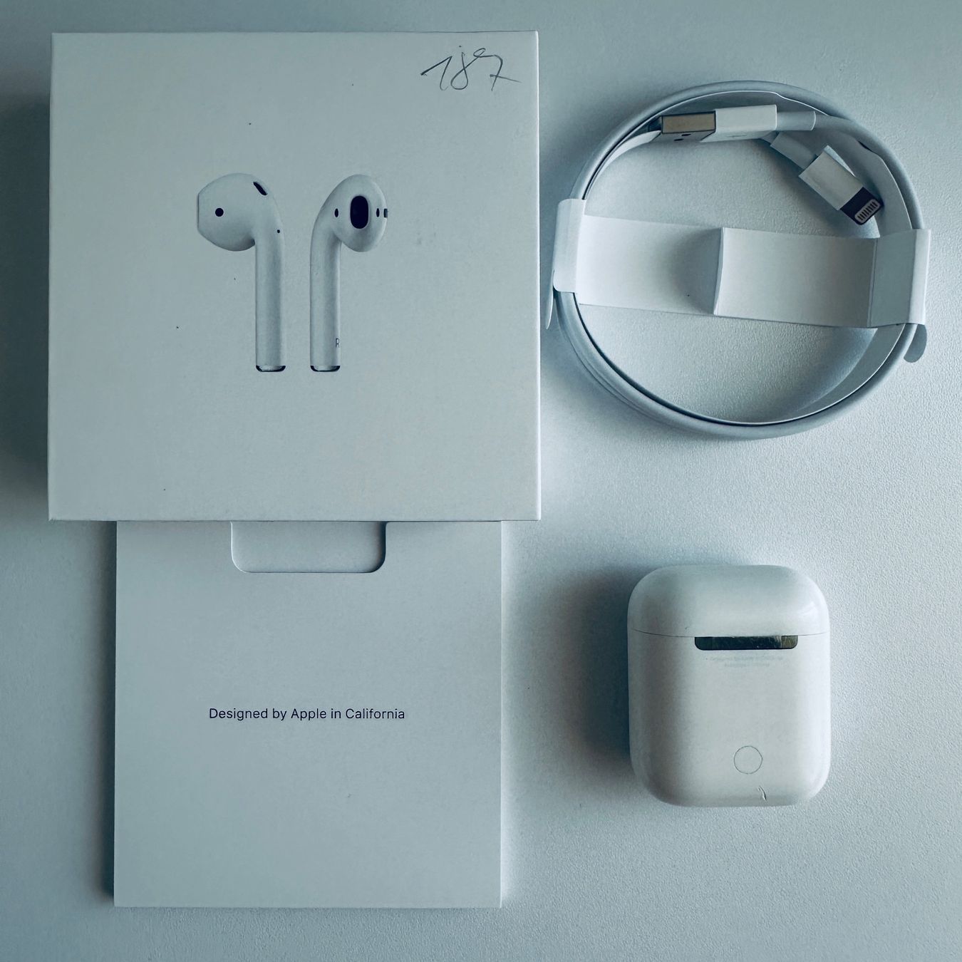 Apple Cuffie: Original Apple AirPods 2 Kopfhörer Wireless Lightning Kabel – Usato da Basel venduto da MY.AIRPODS.SHOP