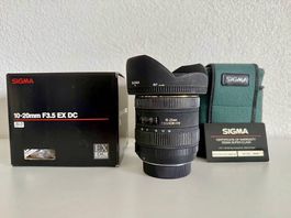 Objectif Sigma 10-20 F/3.5 EX DC
