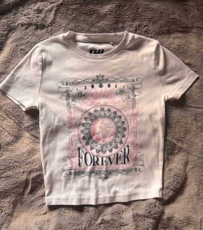 Tally Weijl Croptop Weiss mit Grafik