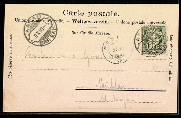 Cartoline postali: Aarau, Halden, Schlössli, Stadtkirche – Usato da Berlin venduto da bartko-reher 1