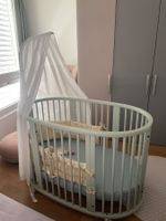 Baby bett Sleepi Stokke (mini/V2), mint, mit Zubehör