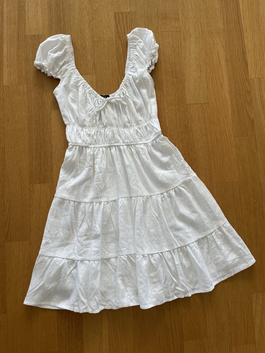 Vestiti & Gonne: weisses Kleid mit Puffärmel, Gr. XS-S – Nuovo (secondo la descrizione) da Rüschlikon venduto da Simoneh76