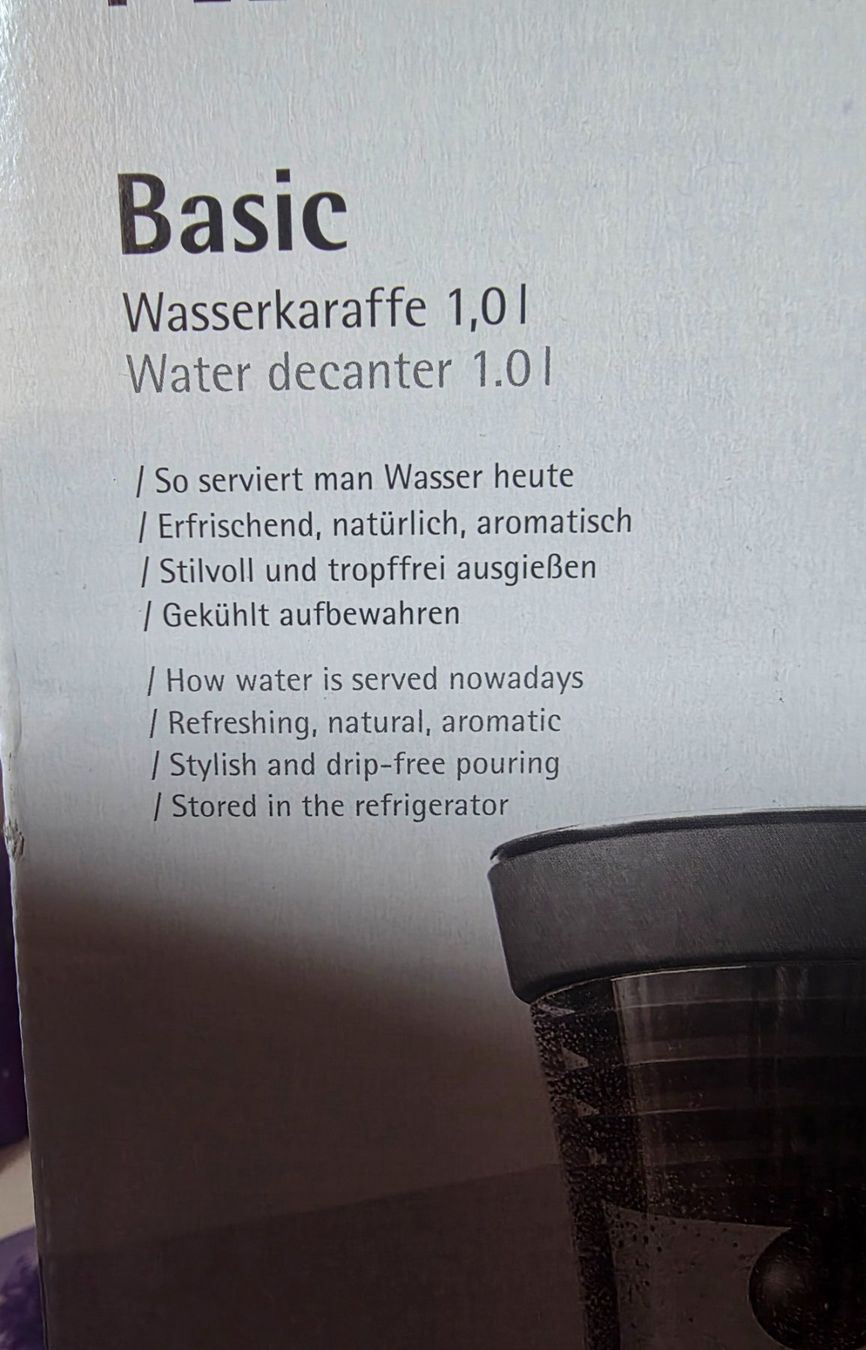 WMF Carafes: WMF Wasserkaraffe 1L Glas Basic – Neuf avec emballage d'origine à Wikon par _mc_speedy_ 3