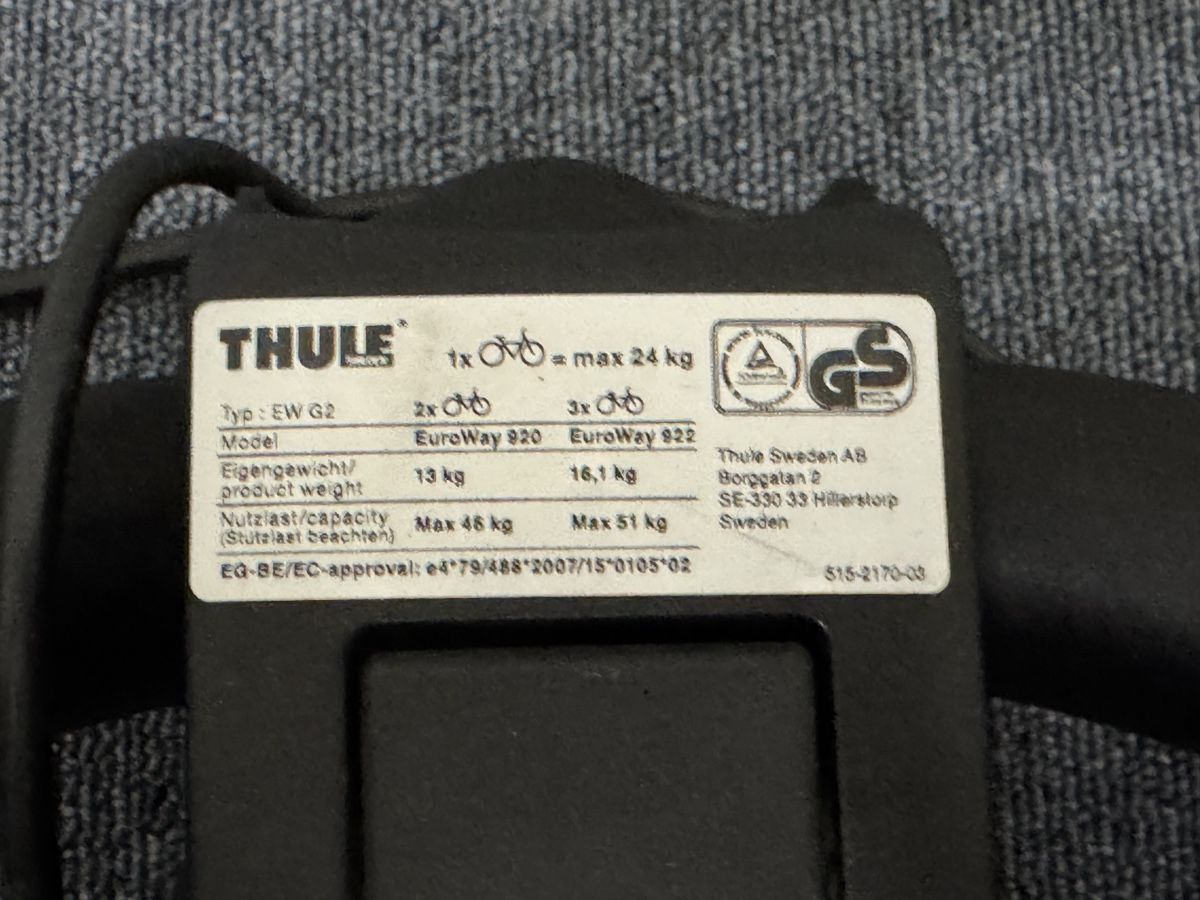 Thule Portapacchi: Fahrradträger Thule EW G2 – Usato da Niederrohrdorf venduto da Laax 2