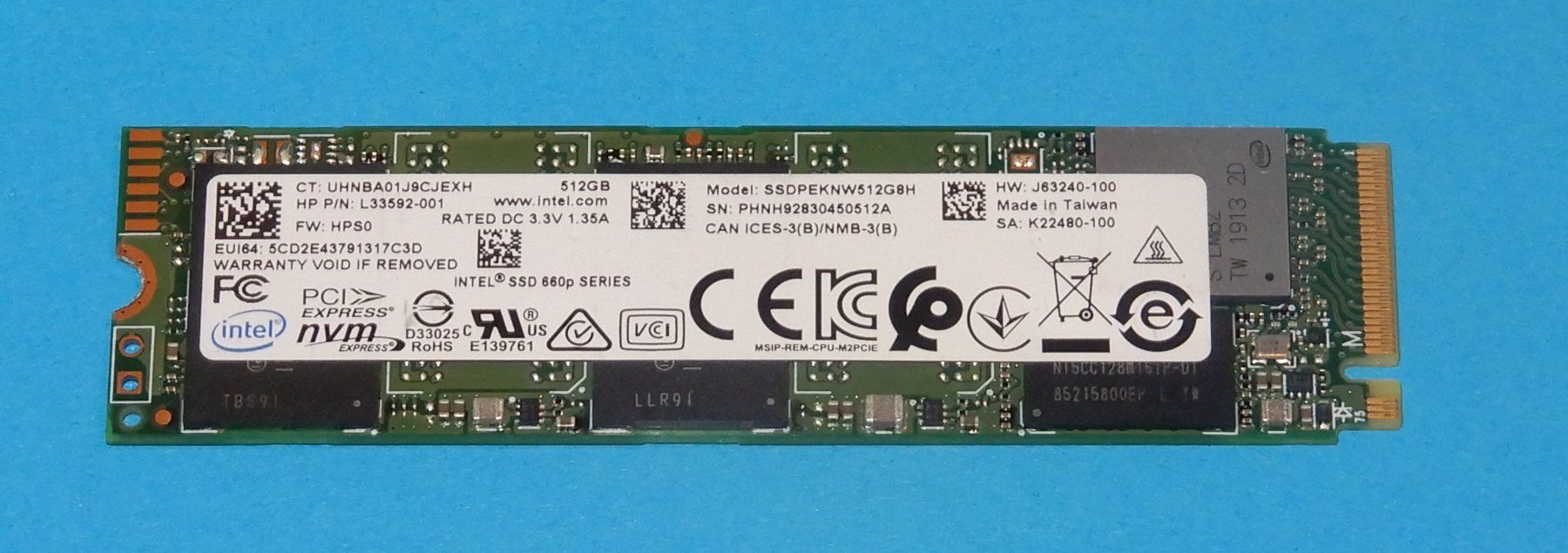 Intel Disques durs: Intel SSD  660p SERIES  512 GB – D'occasion à Bern par compischop