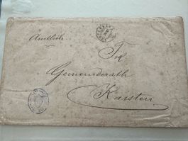 Amtlicher Brief Luterbach–Kaisten 1881 – Gemeinderat Hauser 