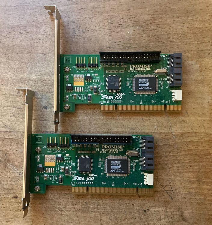 2x Promise SATA 300 TX2 Plus PCI Cards (2x SATA + 1x IDE) | Kaufen auf ...