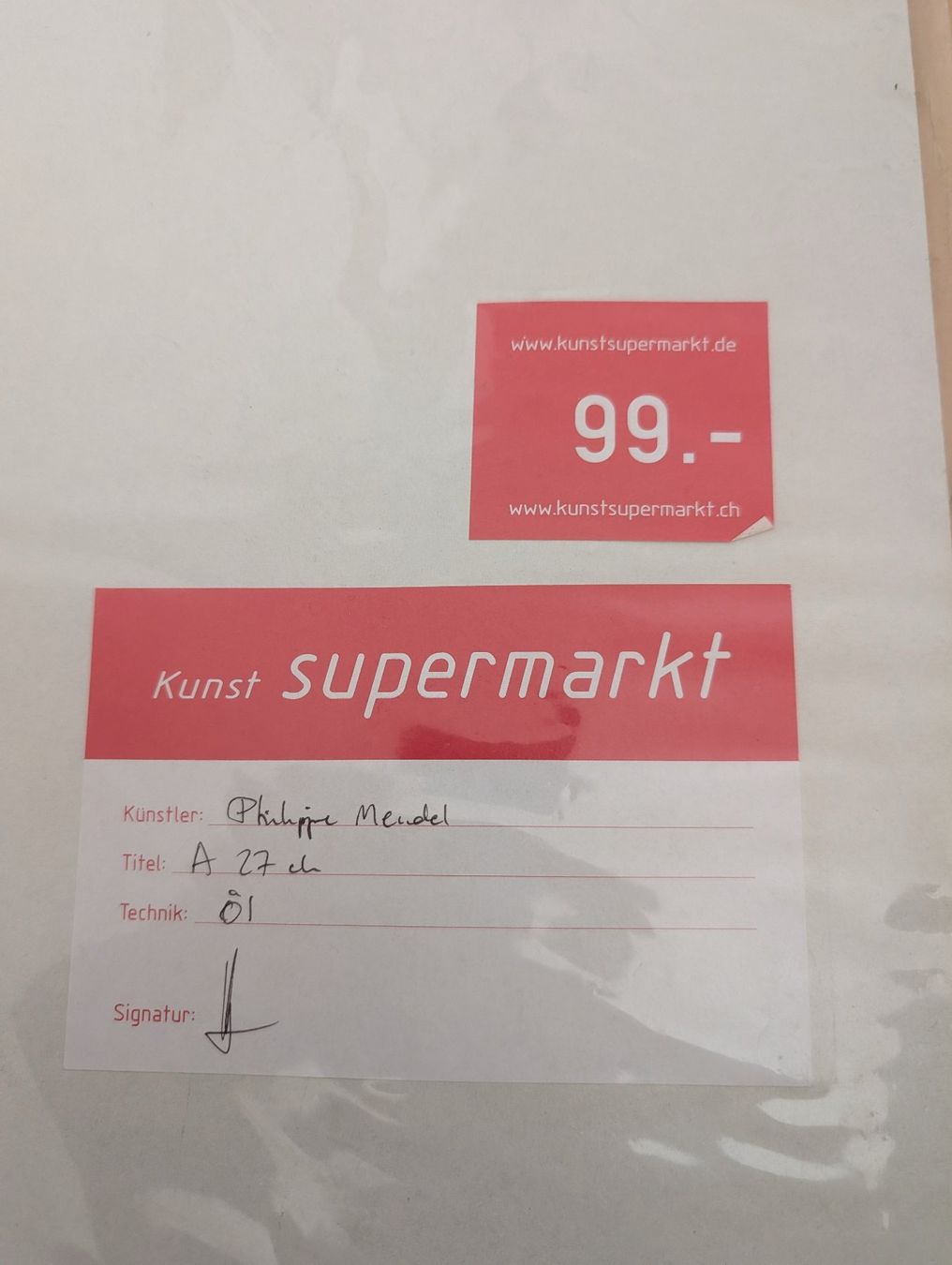 Gemälde: Oel Bild Philippe Mendel 2006 – Neu und originalverpackt aus Stans von Magas 2