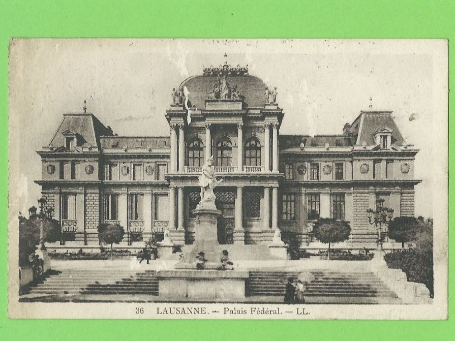 Ansichtskarten: Lausanne, Palais Federale – Gebraucht aus Zürich von t24_de