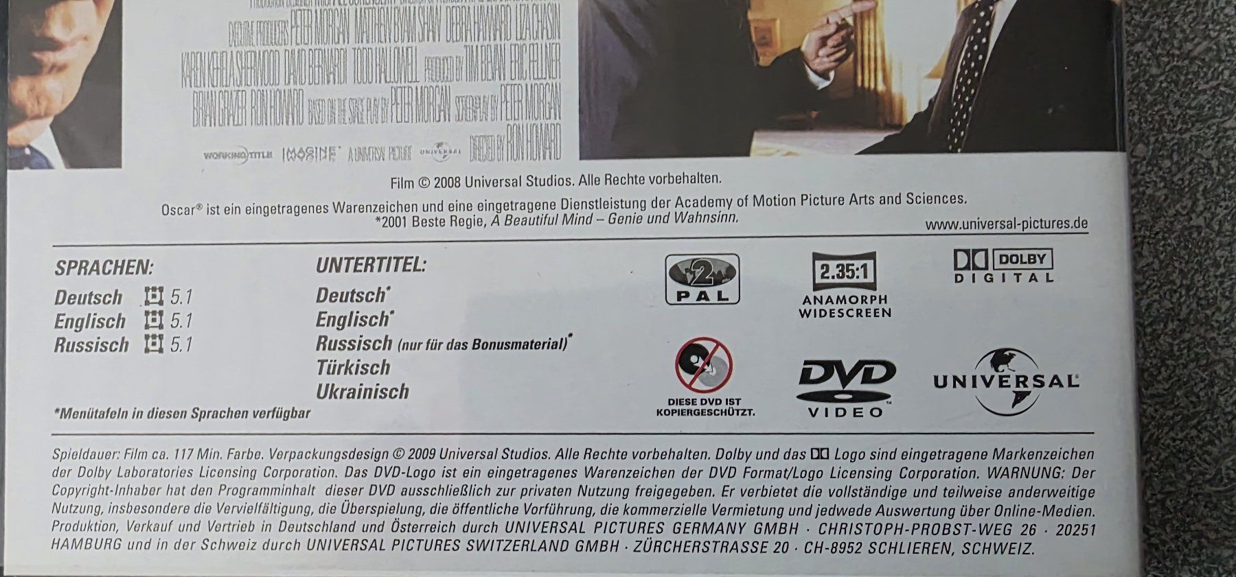 Tutti i DVDs: DVD  Frost / Nixon – Usato da Oetwil am See venduto da fineli2 1