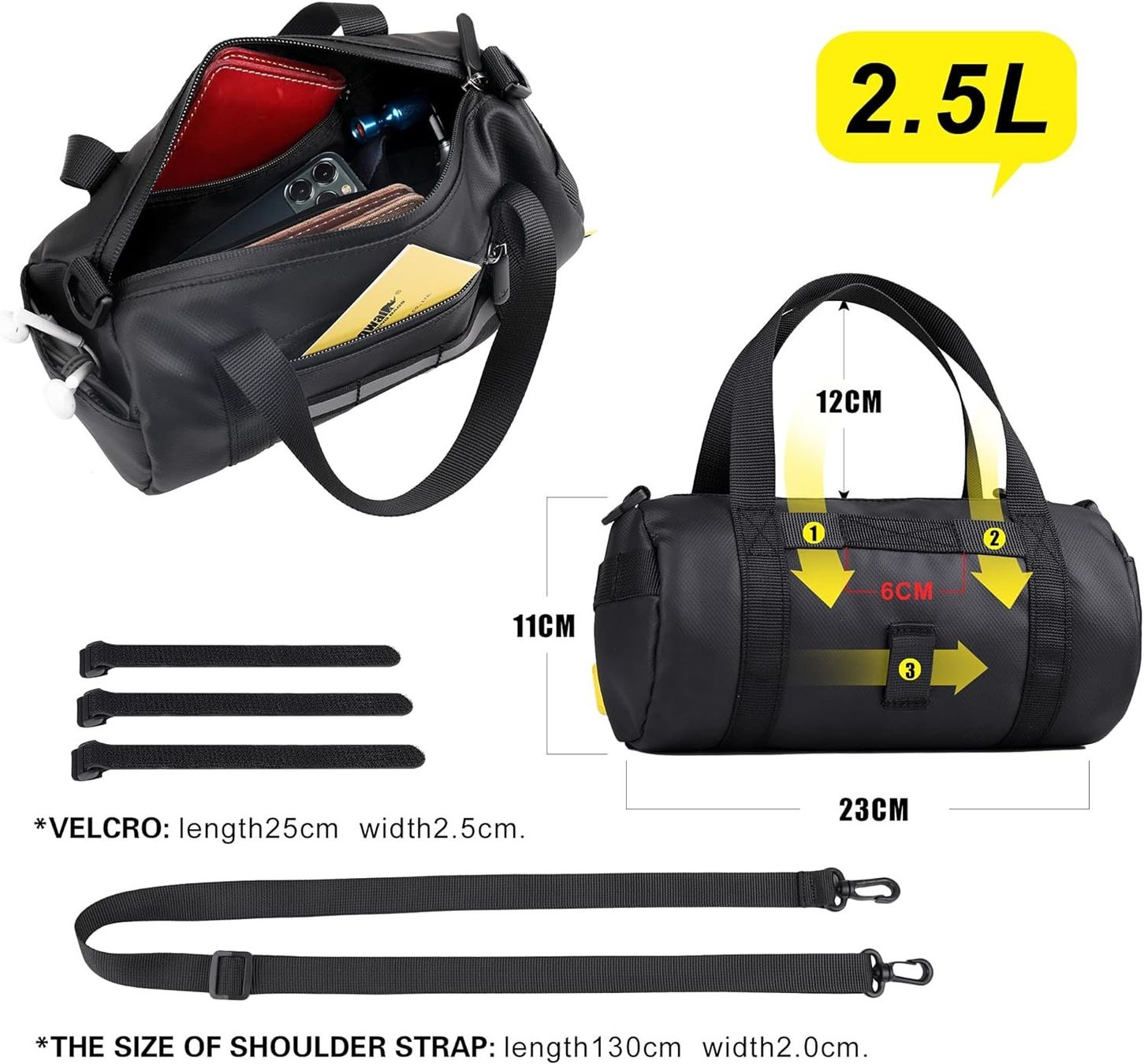Borse: Fahrrad Lenkertasche mit Schultergurt 2.5L – Nuovo e nell'imballaggio originale da Châtelaine venduto da topshop.switzerland 7
